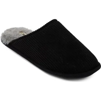 FLOOPI FLOOPI CORDUROY FAUX FUR LINED SLIPPER
