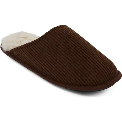 FLOOPI FLOOPI CORDUROY FAUX FUR LINED SLIPPER