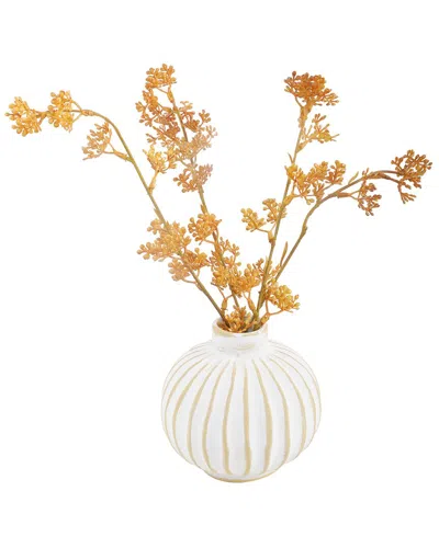 FLORA BUNDA FLORA BUNDA 13IN PLANT STEMS IN CERAMIC VASE