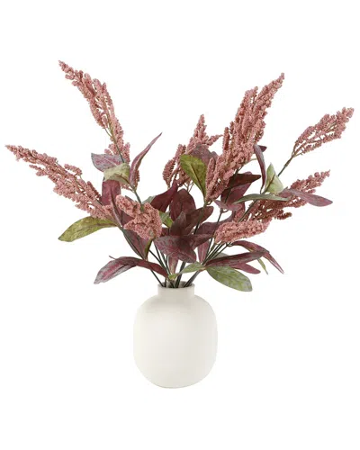 FLORA BUNDA FLORA BUNDA 9IN FAUX FOLIAGE ARRANGEMENT IN VASE