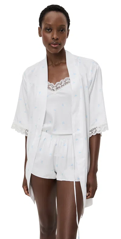 FLORA NIKROOZ SABRINA 3 PIECE PAJAMA SET IVORY