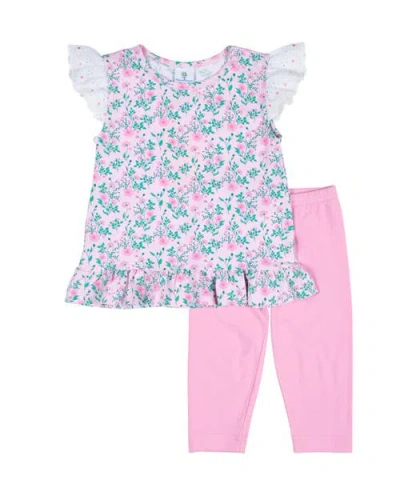 FLORENCE EISEMAN FLORENCE EISEMAN FLORAL PRINT TOP WITH CAPRI LEGGINGS