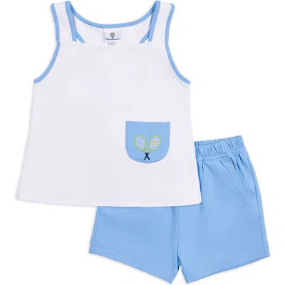 FLORENCE EISEMAN FLORENCE EISEMAN KNIT SHORT SET WITH TENNIS RACKETS