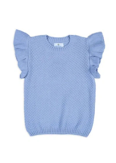 FLORENCE EISEMAN FLORENCE EISEMAN SHORT SLEEVE SWEATER WITH RUFFLE