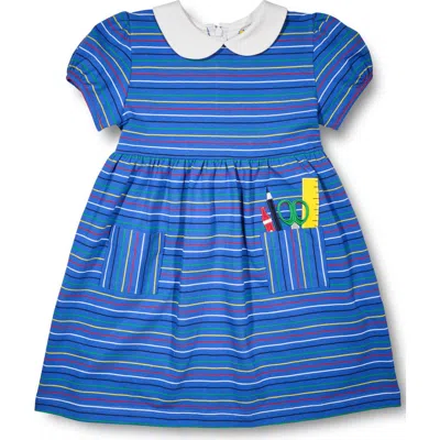 FLORENCE EISEMAN FLORENCE EISEMAN STRIPE KNIT DRESS WITH SCHOOL SUPPLIES