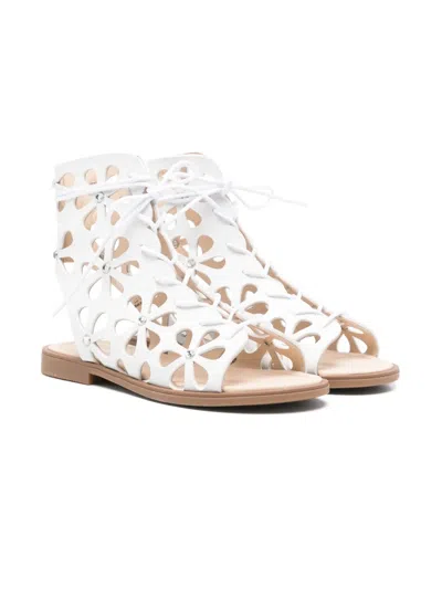 FLORENS FLORAL CUT-OUT SANDALS