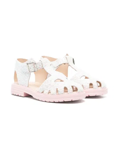 FLORENS GLITTER-EMBELLISHED SANDALS