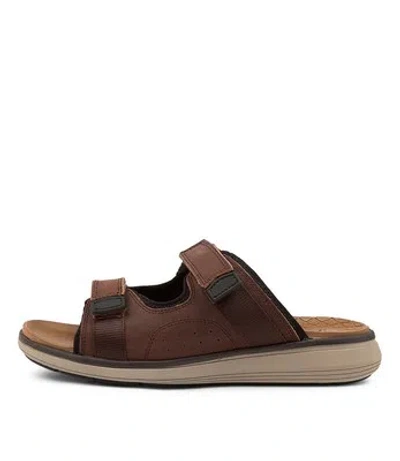 FLORSHEIM FLORSHEIM VENTURE SLIDE BROWN MENS SHOES CASUAL SANDALS SANDALS FLAT