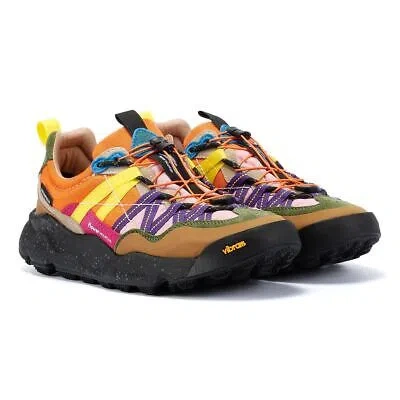 FLOWER MOUNTAIN FLOWER MOUNTAIN IWANO SUEDE/NYLON ORANGE TRAINERS