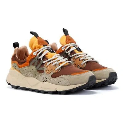 FLOWER MOUNTAIN FLOWER MOUNTAIN YAMANO 3 SUEDE BROWN/GREEN TRAINERS