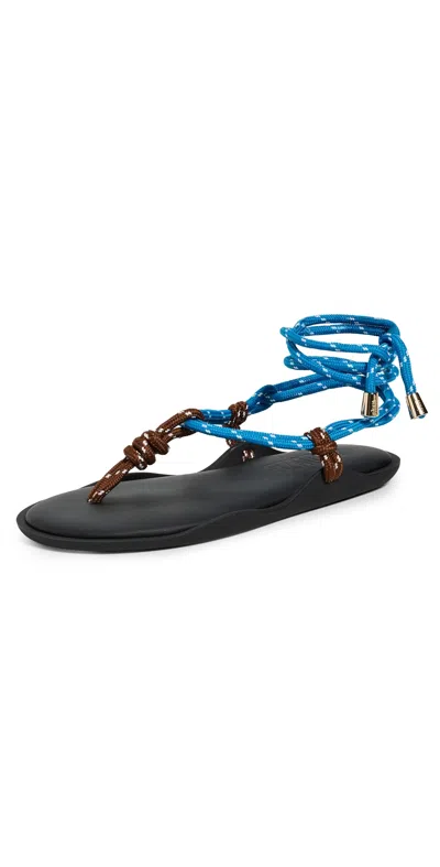 FLOWZE FLO TWIN ROPE SANDALS BROWN/SKY BLUE