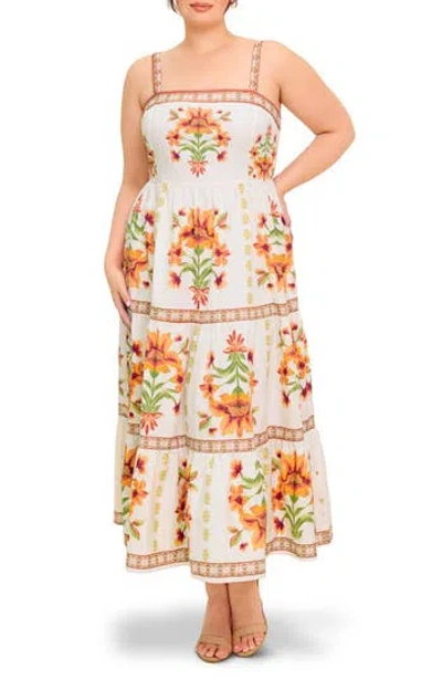FLYING TOMATO FLYING TOMATO FLORAL TIERED MAXI DRESS