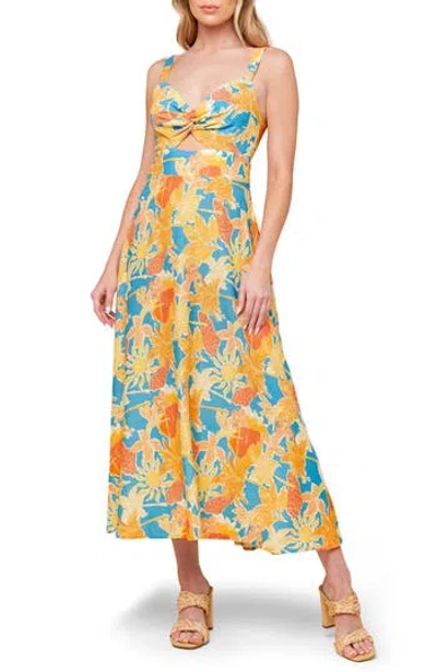 FLYING TOMATO FLYING TOMATO KEYHOLE TWIST MIDI DRESS