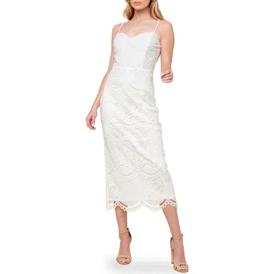 FLYING TOMATO FLYING TOMATO LACE MIDI DRESS