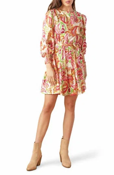 FLYING TOMATO FLYING TOMATO LONG SLEEVE FIT & FLARE MINIDRESS