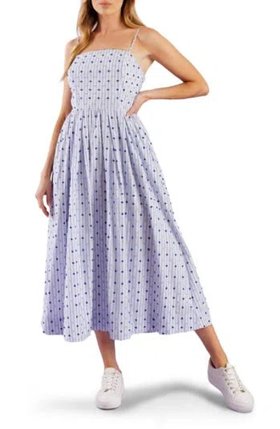 FLYING TOMATO FLYING TOMATO TEXTURED DOT MIDI DRESS