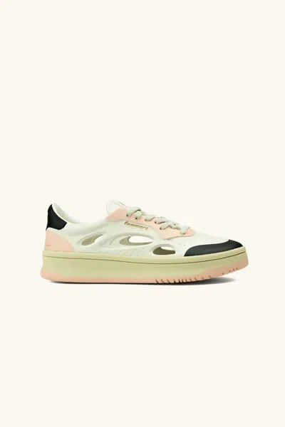 FOAMERS WOMEN'S SNEAKERS FOAMERS F5025 WHITE/BEIGE/PINK/BLACK