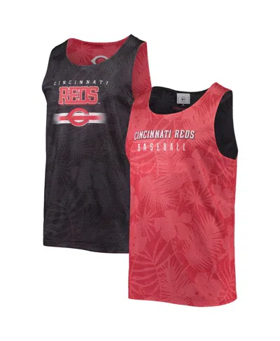 FOCO MEN'S FOCO RED CINCINNATI REDS FLORAL REVERSIBLE MESH TANK TOP