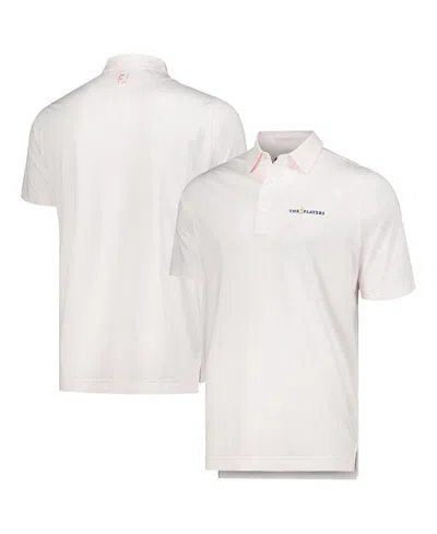 FOOTJOY MEN'S LIGHT PINK THE PLAYERS PAINTEDÂ FLORAL LISLE PRODRY POLO
