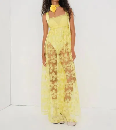 FOR LOVE & LEMONS EMMA MAXI DRESS IN YELLOW