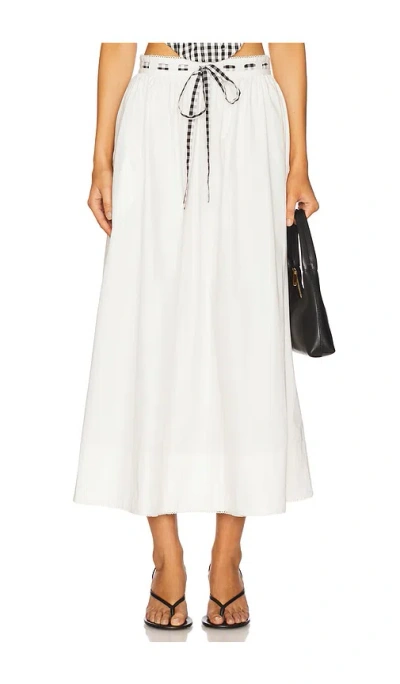 FOR LOVE & LEMONS GEORGIA POPLIN MIDI SKIRT