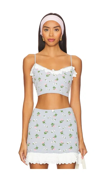 FOR LOVE & LEMONS AMALIA KNIT CROP TOP