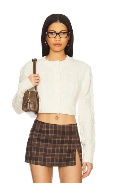 FOR LOVE & LEMONS CAMILLE CABLE KNIT CARDIGAN