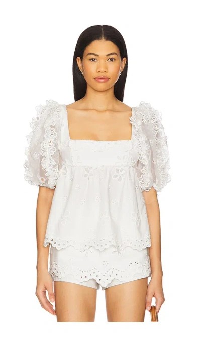 FOR LOVE & LEMONS DAISY EYELET TOP