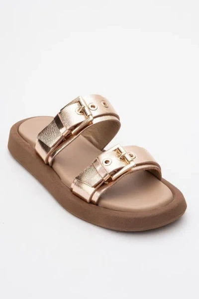 FOREVER & ALWAYS SHOES FOREVER & ALWAYS SHOES FINEZZA LEATHER TWO-STRAP SANDAL
