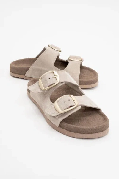 FOREVER & ALWAYS SHOES FOREVER & ALWAYS SHOES OVESTA SOFT FOOTBED LEATHER SLIDE SANDAL
