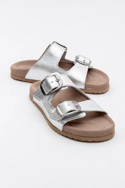 FOREVER & ALWAYS SHOES FOREVER & ALWAYS SHOES OVESTA SOFT FOOTBED LEATHER SLIDE SANDAL