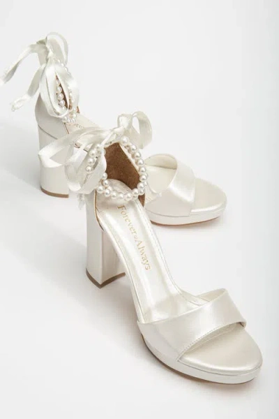 FOREVER & ALWAYS SHOES FOREVER & ALWAYS SHOES RENEE PLATFORM SANDALS WITH PEARLS