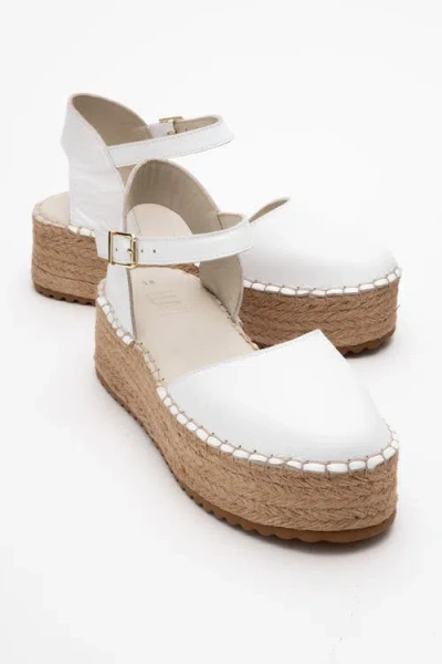 FOREVER & ALWAYS SHOES FOREVER & ALWAYS SHOES VIBA LEATHER ESPADRILLE PLATFORM WEDGE SANDALS