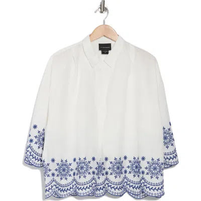 FORGOTTEN GRACE FORGOTTEN GRACE EMBROIDERED SCALLOPED TOP