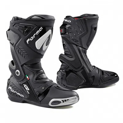 FORMA BOOTS MOTORCYCLE RACING TRACK RUNNING FORMA ICE PRO BLACK BOOTS