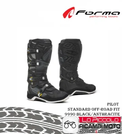 FORMA FORMA STIEFEL PILOT SCHWARZ MX OFF-ROAD FIT ENDURO QUAD GELÄNDEFAHRZEUG MIS 42