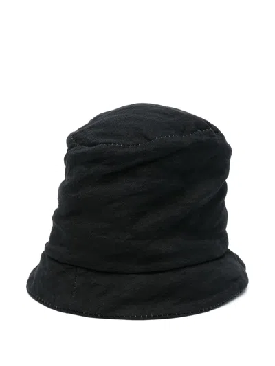 FORME D'EXPRESSION CONTRAST-STITCHING BUCKET HAT