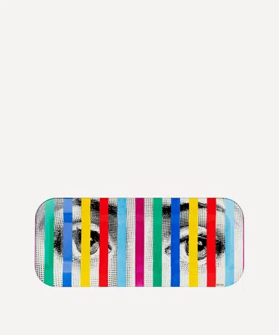 FORNASETTI FORNASETTI FACE AND STRIPES TRAY