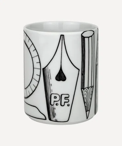 FORNASETTI FORNASETTI STRUMENTI SCRITTURA PORCELAIN PENCIL HOLDER
