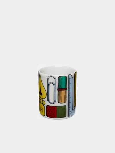 FORNASETTI STRUMENTI SCRITTURA PORCELAIN PENCIL HOLDER
