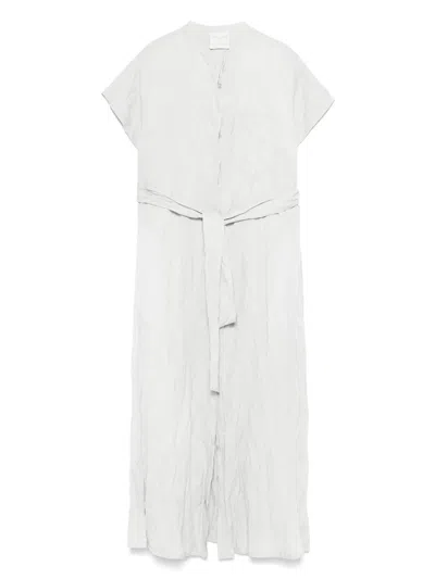 FORTE FORTE CRINKLE-FINISH MIDI DRESS