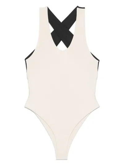 FORTE FORTE CROSSOVER-STRAP BODYSUIT