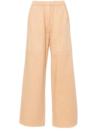 FORTE FORTE ELASTICATED-WAISTBAND GABARDINE PALAZZO PANTS