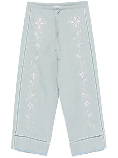 FORTE FORTE EMBROIDERED TROUSERS