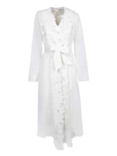 FORTE FORTE DRESS WITH EMBROIDERED PETALS