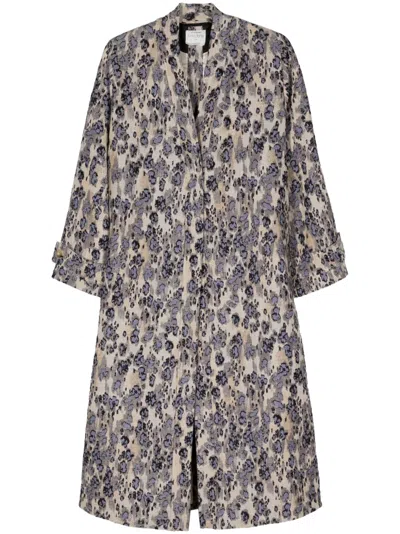 FORTE FORTE LEOPARD-PRINT JACQUARD JACKET