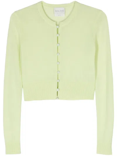FORTE FORTE ROUND-NECK CROPPED CARDIGAN