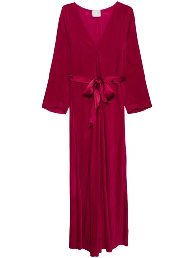 FORTE FORTE SASH VELVET MAXI DRESS