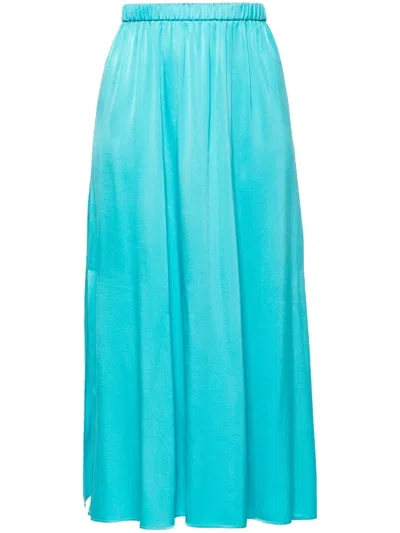 FORTE FORTE SATIN SILK MIDI SKIRT