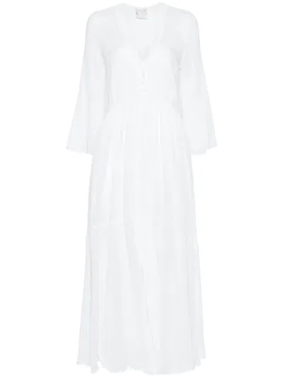 FORTE FORTE V-NECK FLARED DRESS